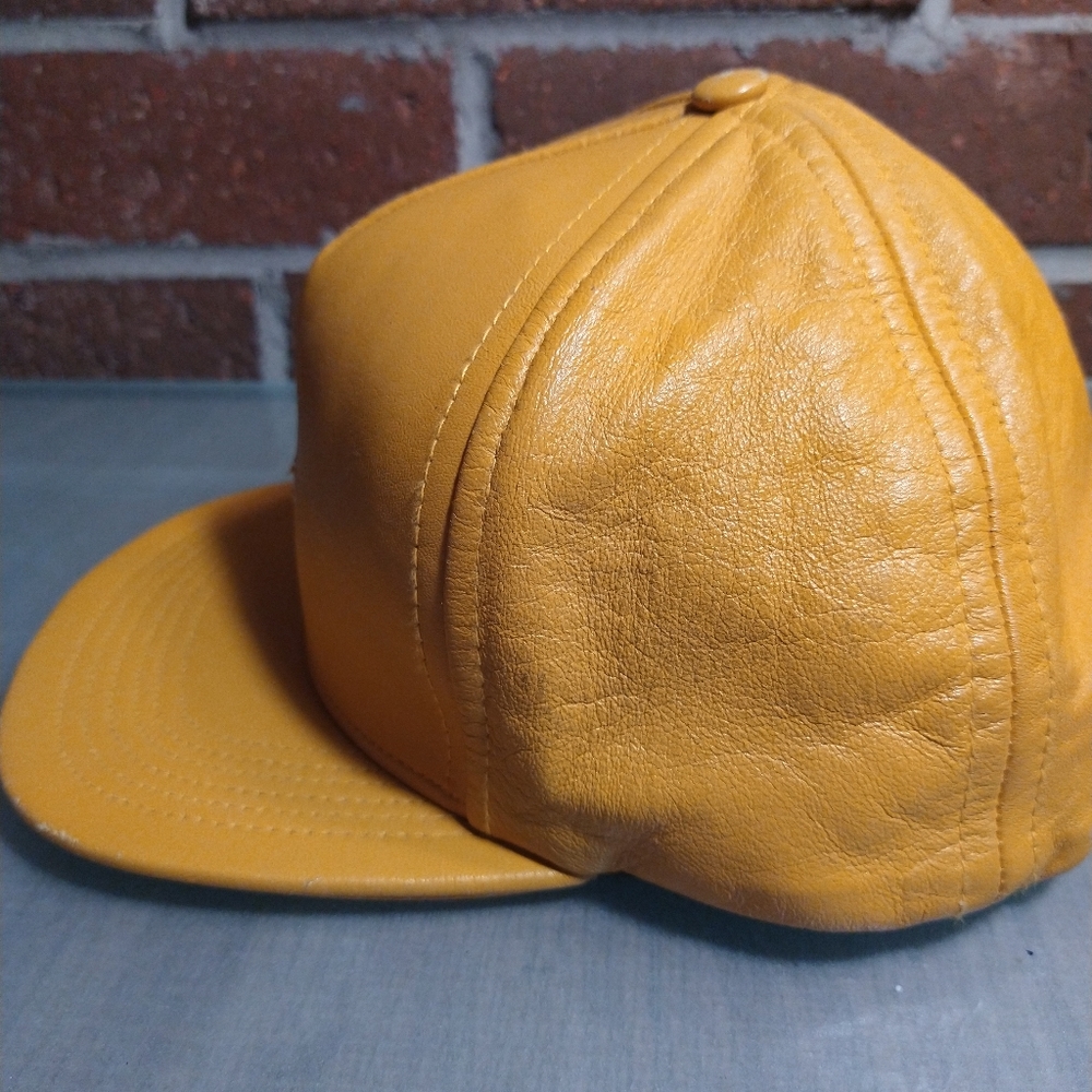 Supreme leather flat brim hat with gold box logo - Picture 5 of 13